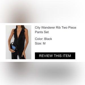 Commence City Wanderer Two Piece Set, Black, M